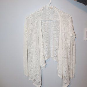 white lace cartigan